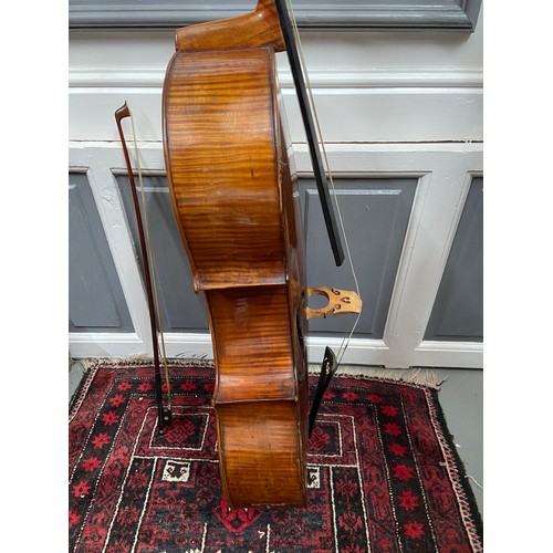 102A - A 19th century Cello with bow. [No Maker]