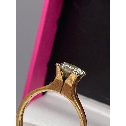 79 - A Ladies 18ct gold and single diamond, 1ct Ring. Ring size O. 'Starlight' Fully hallmarked.