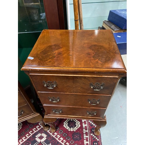 64A - A Pair of reproduction pedestal bedside chests.