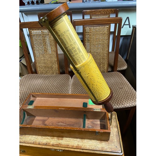 87B - Antique Stanley Fuller Calculator with fitted wooden box.