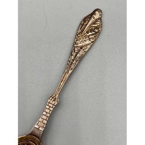 61J - A Birmingham silver birth record spoon. [15.5cm in length]