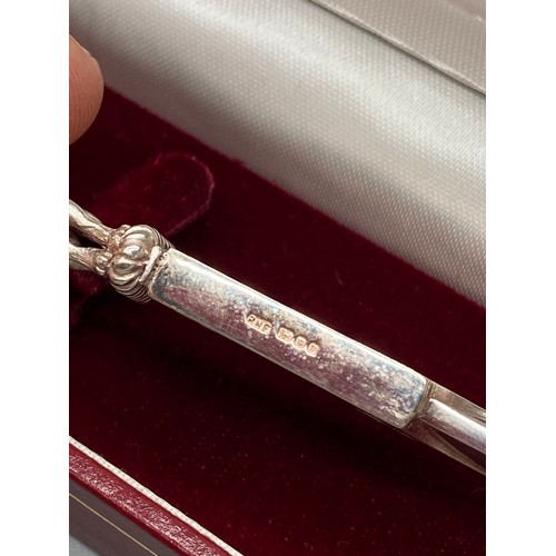 97 - Richard Fox silversmith, London silver camel topped letter opener. Comes with original box. [50 gram... 