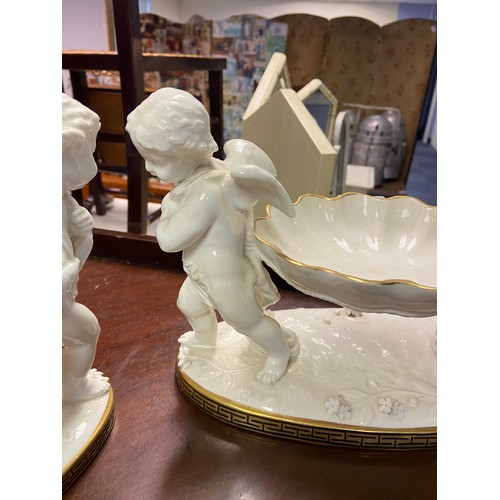 222 - A Pair of Victorian Cherub dishes. Possible Moore brothers.