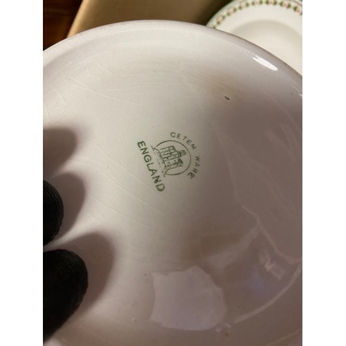 581 - A Large Cetem Ware dinner service designed with a shamrock design