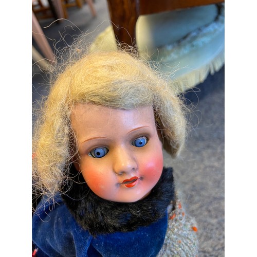 556 - A German Bisque head, doll