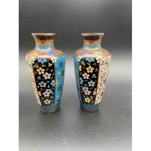 224A - A Pair of Chinese cloisonné vases [As found]