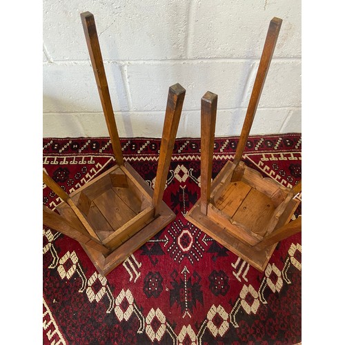 57A - A Pair of Marquetry top side tables. [H:64cm x 32 cm2]