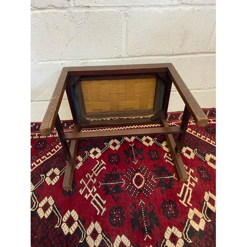 21B - Antique dressing table stool. [As found] [Standing 48cm Tall, 54 cm long and 48cm wide]