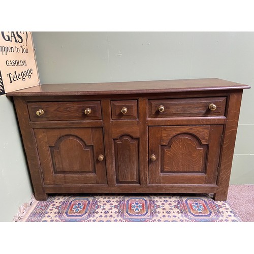 107A - A 17th century style solid oak three over two sideboard/ console unit. A piece from Liberton Tower [... 