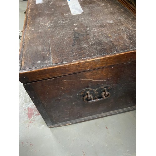 496D - An 18th century silver chest. Hand painted 1791 South Church to the front of the wooden crate. Showi... 