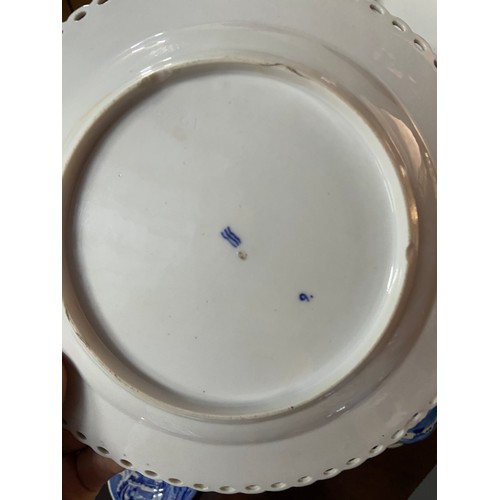 460D - A Selection of various 19th century and 20th century blue and white wares to includes Spode dishes, ... 