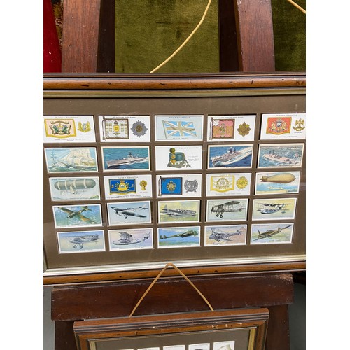 369B - Two framed military cigarette card sets