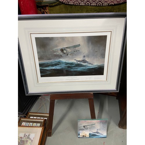 349B - A Limited edition print titled 'Launch against the Bismarck by Robert Taylor. Limited edition 69/500... 