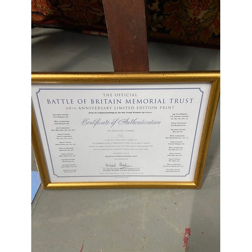 348B - The Official Battle of Britain Memorial Trust, 60th Anniversary limited edition print from an origin... 