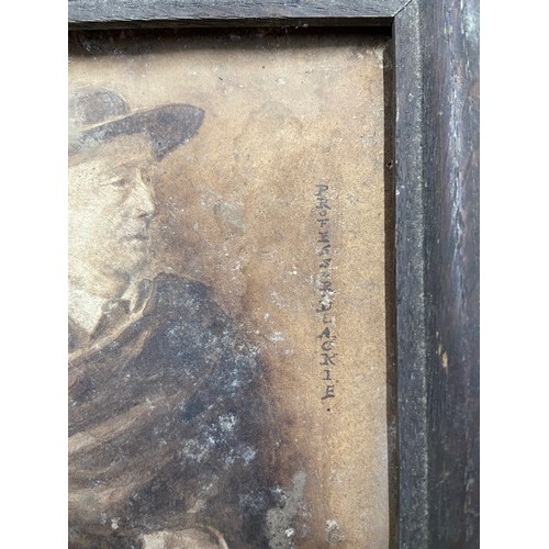 208A - An Antique watercolour portrait on paper of Prof. John Stuart Blackie. Painted by J Stirling  after ... 