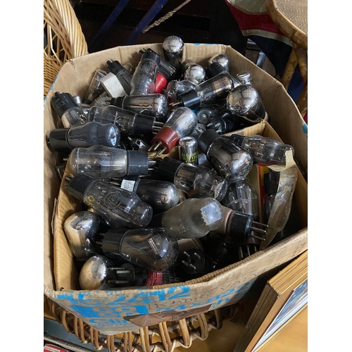 529C - A Box of large vintage radio valves