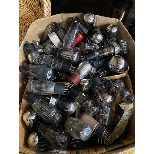 529C - A Box of large vintage radio valves