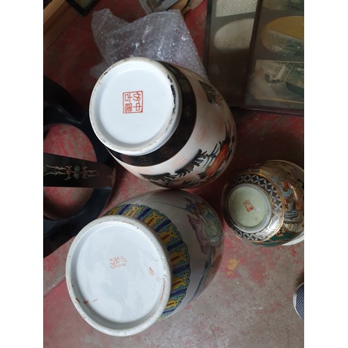 430w - Two Oriental Vases etc