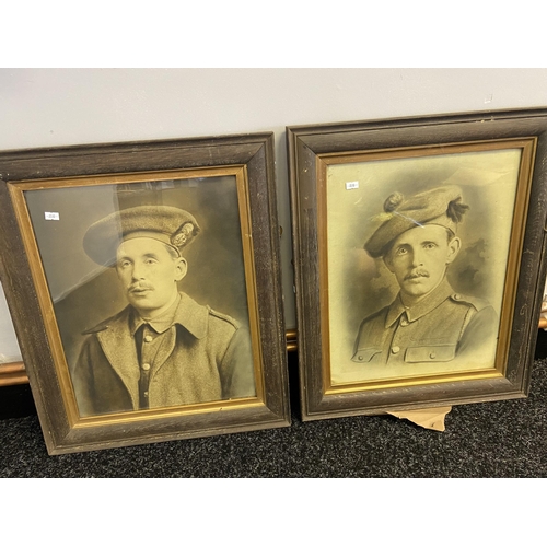 141 - Two WW1 Military photographs of soldiers.