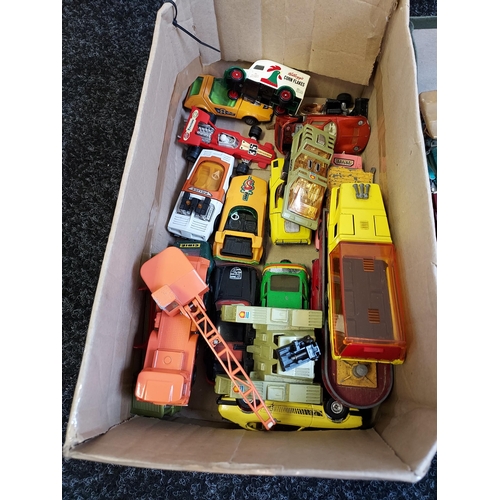 116 - Three trays containing a collection of vintage playworn matchbox models