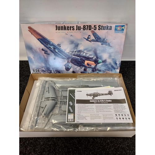 366 - Trumpeter 1:24 scale Junkers Ju-87D-5 Stuka plane model kit [unused]