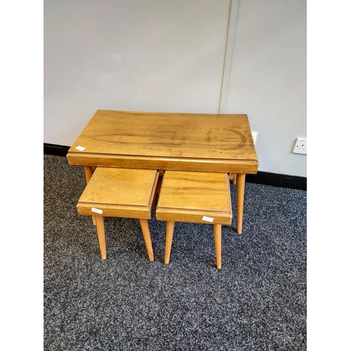 93 - A set of Mid century nest of tables/ stools. [48x76x38cm]