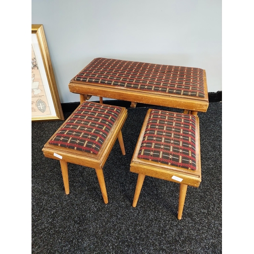 93 - A set of Mid century nest of tables/ stools. [48x76x38cm]