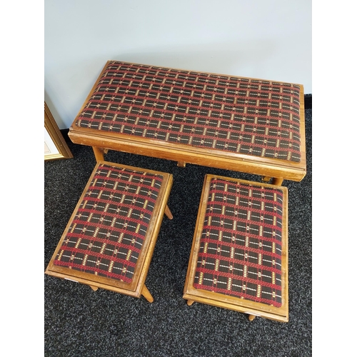 93 - A set of Mid century nest of tables/ stools. [48x76x38cm]