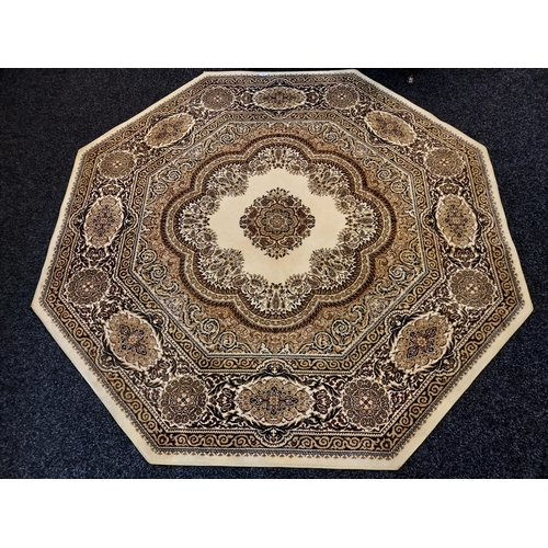 259 - An octagonal ornate living room rug [196x199cm]