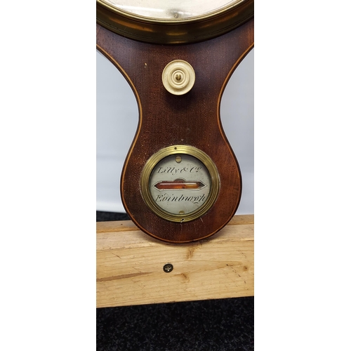 97 - A 19th century Lily & Co Edinburgh wall barometer. [96cm in length]