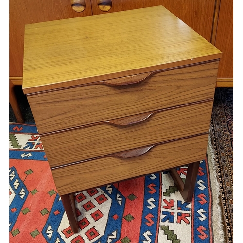 102 - A Mid century Europa Furniture three drawer side unit. [71x51x46cm]