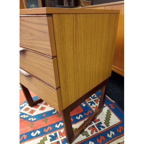 102 - A Mid century Europa Furniture three drawer side unit. [71x51x46cm]