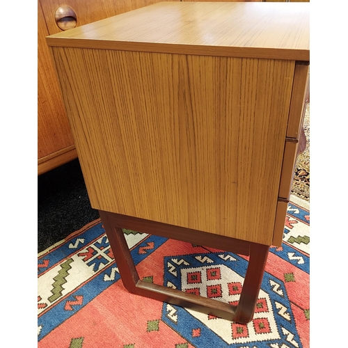 102 - A Mid century Europa Furniture three drawer side unit. [71x51x46cm]