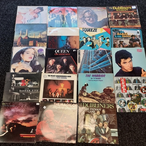 167 - A Selection of mixed genre records to include Madonna, Genesis, Pink Floyd, Roxy Music and Queen.