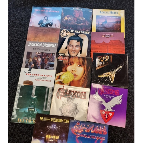 172 - A Collection of records to include Saxon, The Eagles and ELO