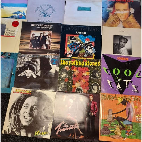 175 - A Collection of records to include ELO, Bob Marley, Squeeze, Rolling Stones, Adam and the Ants and t... 