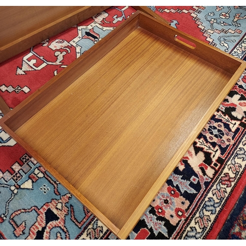 203 - A Mid century Meredew teak side table with pull out single drawer.