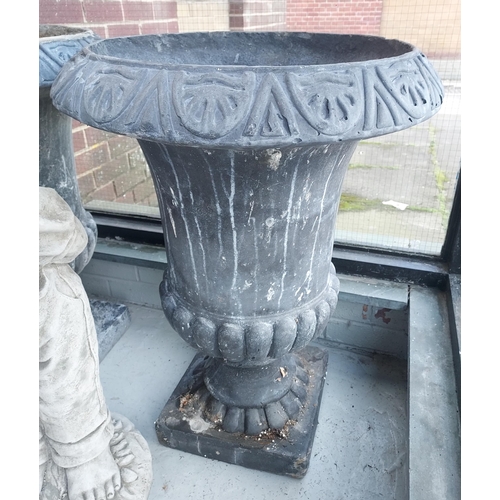 234 - A Large plaster and concrete mix, garden urn planter. [77cm in height]