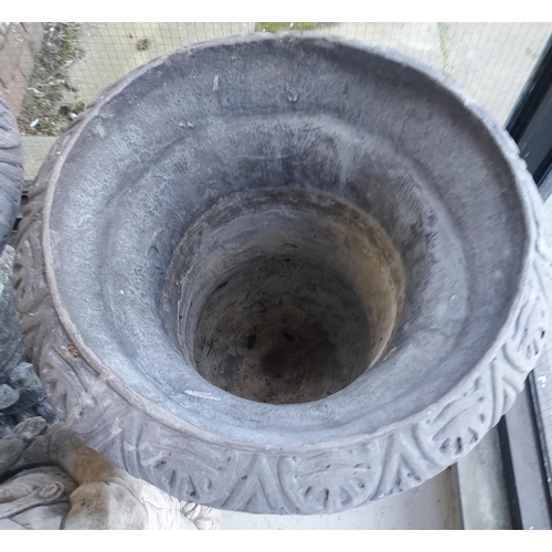 234 - A Large plaster and concrete mix, garden urn planter. [77cm in height]