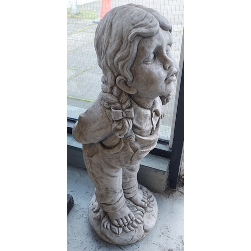 236 - A Large and heavy concrete garden girl figurine [77cm in height]