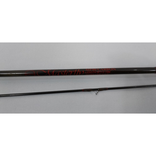 296 - A Carbon Abu Garcia fly rod and Masterfly carbon fly rod.