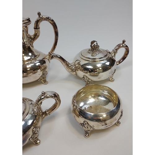 478 - A Six piece silver on copper tea/ coffee service with a spirit kettle