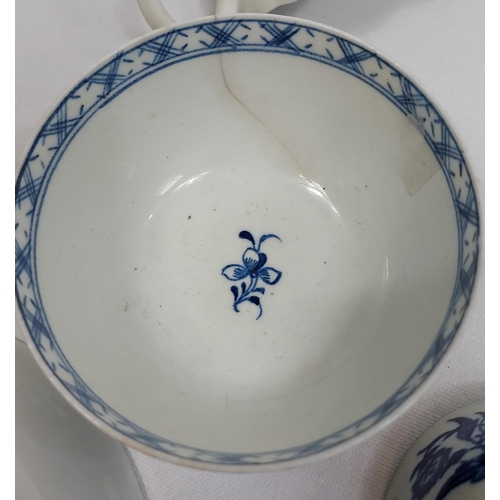 479 - A Collection of English blue and white porcelain 18th century. Variously marked, Comprising various ... 