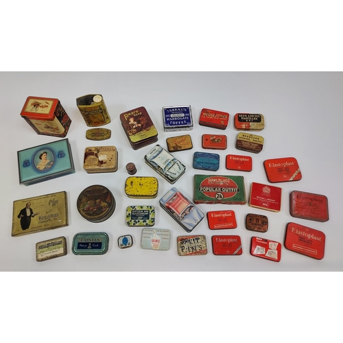 497 - A Collection of vintage advertisement tins to include Edgeworth, Elastoplast, Kensitas cigarettes, P... 