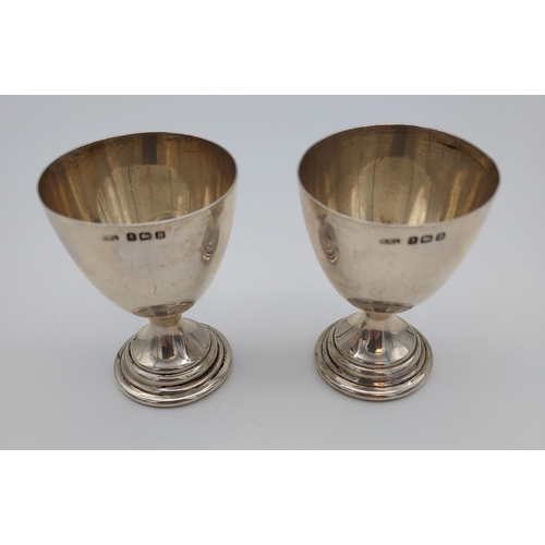 501 - Two Birmingham silver egg cups. [59gramsin total]