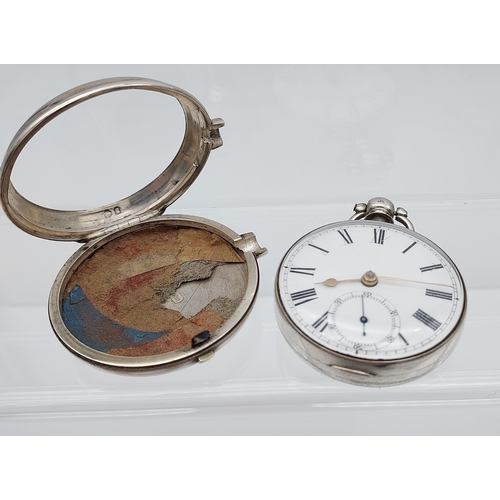 508 - Antique London silver cased pocket watch produced by P. Bryson & Son, Dalkeith, 8977. Comes with a L... 