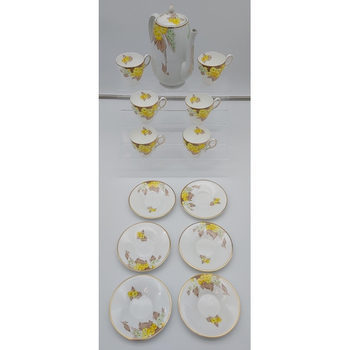 61 - A Vintage Shelley, floral design tea set.