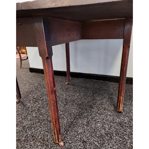 7 - Antique Georgian drop end dining table. [74x106x106cm]