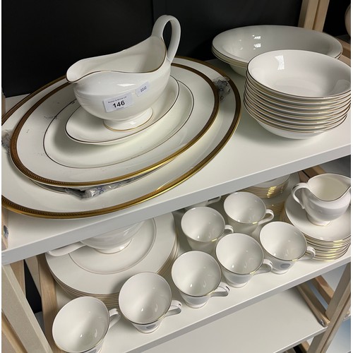 151 - A Large 57 piece Wedgwood [Signet Gold] white and gilt trim dinner set and tea set.