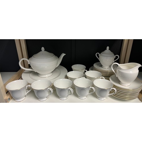 151 - A Large 57 piece Wedgwood [Signet Gold] white and gilt trim dinner set and tea set.